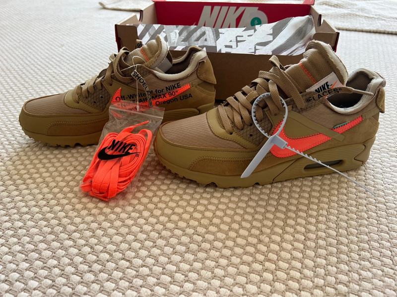 Off white air max 90 desert ore laces shop