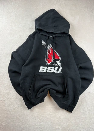 Sweat universitaire BSU avec broderie noir à capuche style US - taille L, marque: Vintage Dressing, état: Très bon état, taille: L, 29,90 €, 32,10 € Protection acheteurs incluse