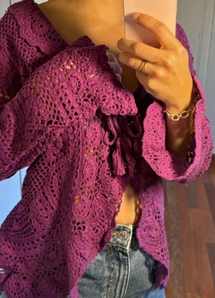 Jersey vintage de Cimarron punto 100% algodón. Color morado con brillo talla S, brand: Vintage Dressing, condizioni: Nuovo con cartellino, taglia: S / IT 40 / EU 36, €30.00, €32.20 include la Protezione acquisti