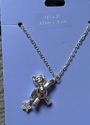 Claire’s statement teddy bear necklace silver tone new, brand: Claire's, condition: New with tags, £3.25, £4.11 includes Buyer Protection