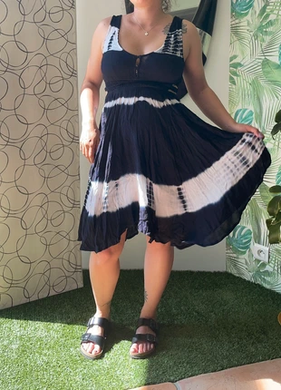 Jolie robe bohème tie and dye bleu et blanc - ouvert sur les côtés - Jennyfer - taille 34, brand: Jennyfer, condition: Very good, size: XS / 34 / 6, €7.00, €8.05 includes Buyer Protection