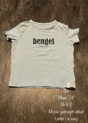 T-shirt jbc maat 74, marque: JBC, état: Bon état, taille: 9-12 mois / 74 cm, 2,00 €, 2,80 € Protection acheteurs incluse