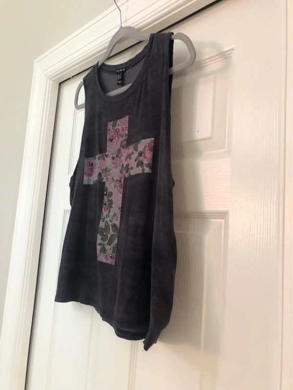 FANG Graphic Studded Cross Tank Top 5