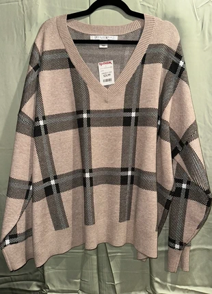 Plaid Pattern Sweater, brand: Max Studio, condition: New with tags, size: XXXL / UK 28-30, £7.63, £8.71 includes Buyer Protection