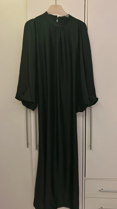 Abaya/Robe longue en satin noir
