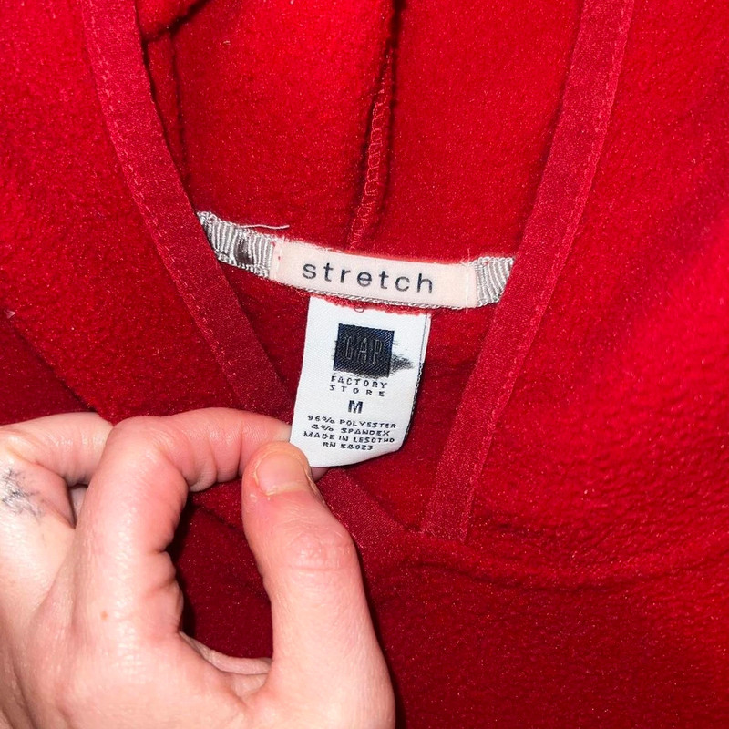 Gap red fleece hoodie 3