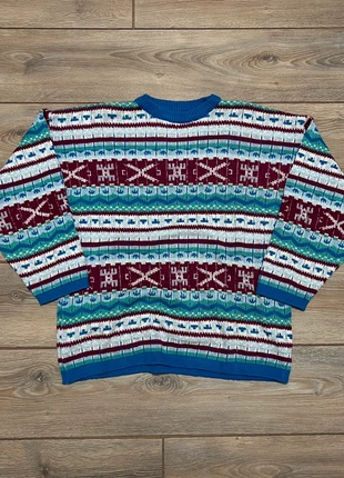 Vintage 80s Wool Multicolor Jumper, brand: Vintage Dressing, condizioni: Ottime, taglia: L, €25.00, €26.95 include la Protezione acquisti