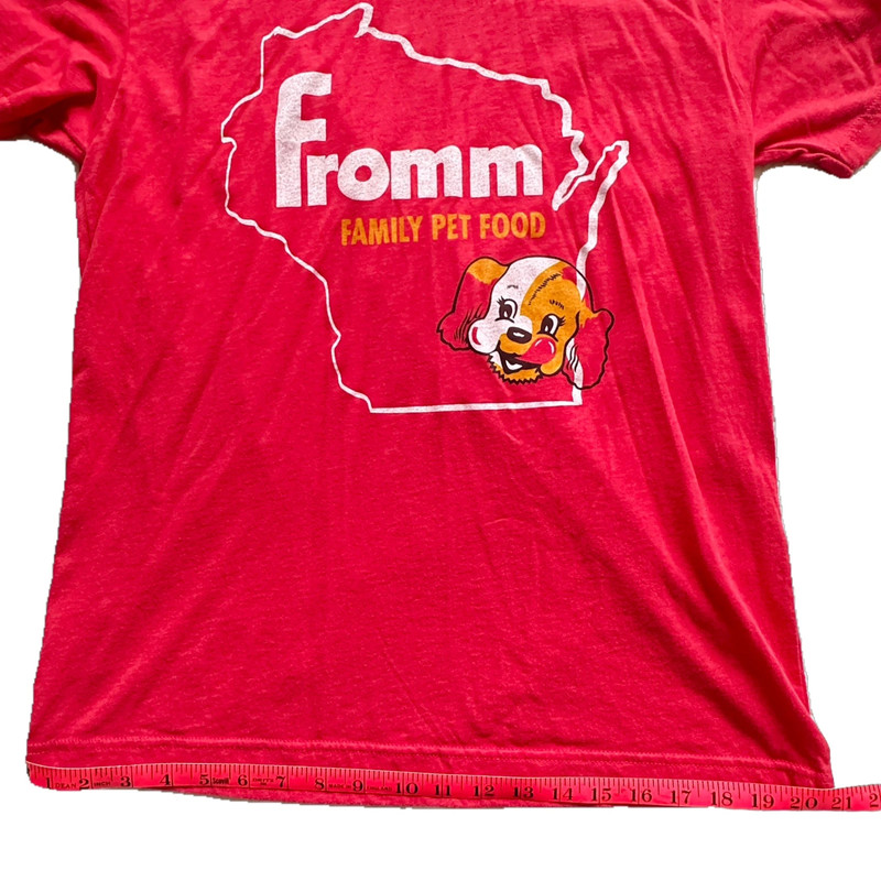 Vintage Wisconsin 'Fromm Family Pet Food' with Ernie the Cocker Spaniel Red Shirt 3