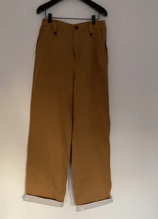 Bloggers wide leg camel safari style trousers, linen blend, brand: Zara, condition: Very good, size: M / UK 12-14, £5.00, £5.95 includes Buyer Protection