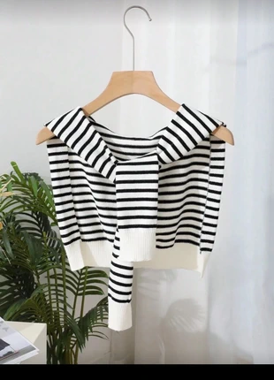 Écharpe à rayures fais à la mains stylé, brand: Lina, condition: New without tags, €25.00, €26.95 includes Buyer Protection