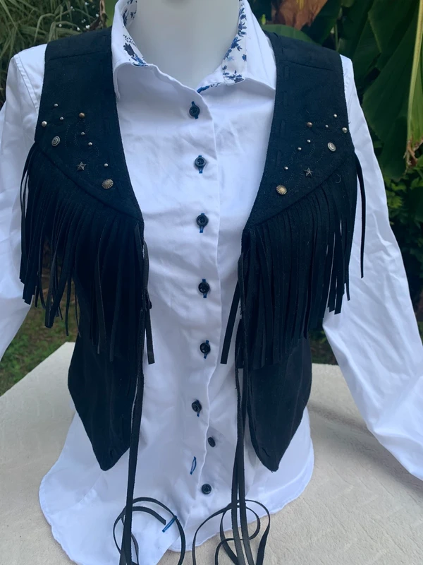 Boléro fascinate taille 38 noir à frange - photo numéro 10