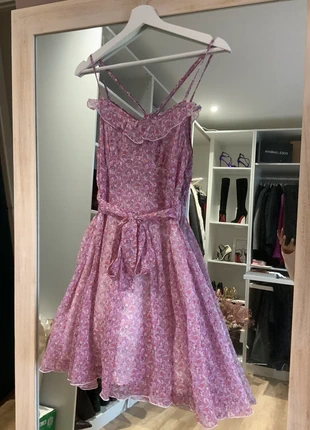 Robe fleurie volant, marca: Vintage Dressing, estado: Muito bom, tamanho: M / 38 / 10, €6.00, €7.00 inclui Proteção do Comprador