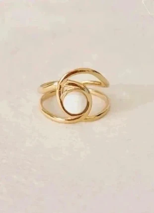 Bague ajustable dorée nacre acier inoxydable, zustand: Neu, größe: Größenverstellbar, 16,50 €, 18,03 € beinhaltet Vinted-Käuferschutz Pro