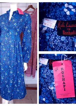 Robe Vintage Ritu Kumar Deadstock 70's indian dress boho boheme 1970 india hippie coton, brand: Vintage, condition: New with tags, size: S / 36 / 8, €50.00, €53.20 includes Buyer Protection Pro