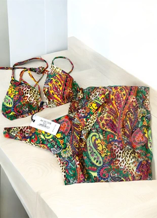 Ensemble 3 pièces bikini + pantalon fluide – Taille M, merk: Moda-Mare, staat: Nieuw met prijskaartje, maat: M / 38 / 10, € 26,95, € 29,00 inclusief Kopersbescherming Pro