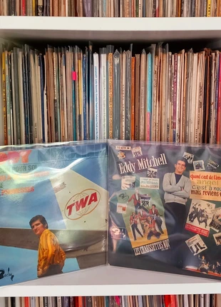 Lot 2 Disques Vinyles 45t - Eddy Mitchell / Mais reviens-moi- Chacun pour soi - Pres OG 1962 1967, condizioni: Buone, €7.00, €8.05 include la Protezione acquisti