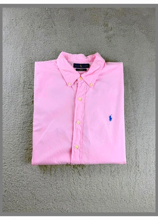 Chemise manches courtes Ralph Lauren slim fit rose coton taille XL, brand: Ralph Lauren, condition: Very good, size: XL, €23.00, €24.85 includes Buyer Protection