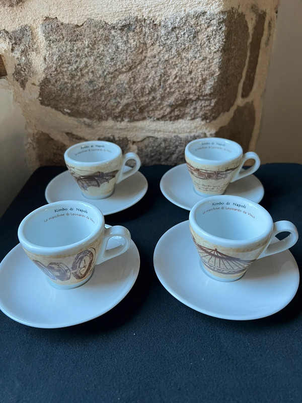 Lot de 4 tasses à espresso Porcellana Vera PTM pour Kimbo Italie 2