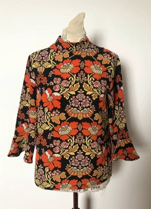 Topshop 70s Floral Print Blouse - Size 8, brand: Topshop, condition: Very good, size: S / UK 8-10, £9.00, £10.15 includes Buyer Protection