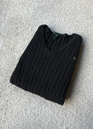 Pull Ralph Lauren Torsadé Col V Noir, marke: Ralph Lauren, zustand: Sehr gut, größe: M / 38 / 10, 45,00 €, 47,95 € beinhaltet Vinted-Käuferschutz Pro