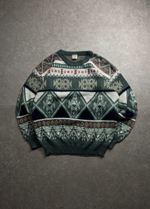 Vintage Winter Acrylic Sweater Pullover 1990s, marca: Vintage Dressing, estado: Muito bom, tamanho: L, €29.90, €32.10 inclui Proteção do Comprador Pro