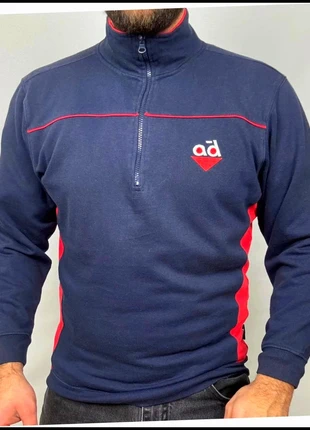 Sweat pull halfzip ad work wear -Taille M - Marine/rouge vintage, marke: WORKWEAR, zustand: Sehr gut, größe: M, 6,00 €, 7,00 € inklusive Vinted-Käuferschutz