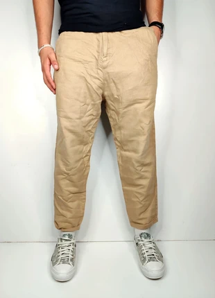 Pantalon lin 50% marron loose fit pull&bear, marque: Pull & Bear, état: Très bon état, taille: XL, 15,00 €, 16,45 € Protection acheteurs (Pro) incluse