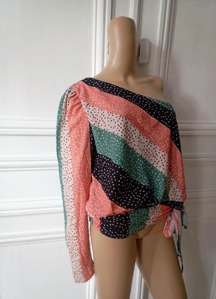 Haut asymétrique Shein multicolore, marque: Shein, état: Très bon état, taille: L / 40 / 12, 2,00 €, 2,80 € Protection acheteurs (Pro) incluse