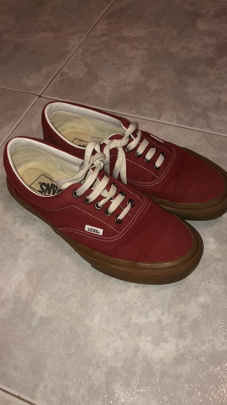 Zapatos vans shop vinotinto rojo