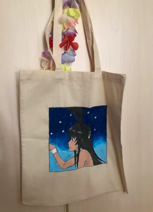 Tote bag bunny girl senpai mai, marque: Handmade, état: Très bon état, 15,00 €, 16,45 € Protection acheteurs incluse