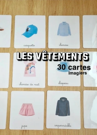 30 imagiers sur les vêtements/ cartes de nomenclature Montessori, brand: imagier montessori, condition: New with tags, size: 3 years / 98 cm, €13.55, €14.93 includes Buyer Protection Pro