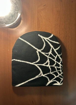 Y2K Spiderweb Beanie – Black & White Knit Hat, brand: Trendy, condition: New without tags, size: One size, £5.00, £5.95 includes Buyer Protection
