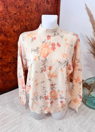 Pull fleuri Afibel – taille 46-48 – laine et angora, fabriqué en Italie, marca: Afibel, estado: Muy bueno, tamaño: 4XL / 48 / 20, 14,99 €, 16,44 € Protección al comprador incluida