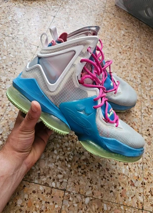 Lebron 19 dutch blu lime glow basketball lebron jordan, merk: Nike, staat: Veelgebruikt, maat: 45, € 8,00, € 9,10 inclusief Kopersbescherming