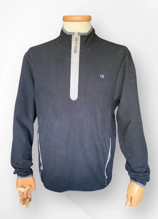 Pull polaire quart zip côtelé Calvin Klein noir taille M, brand: Calvin Klein, condition: Very good, size: M, €19.90, €21.60 includes Buyer Protection Pro
