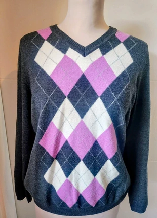 Pull a carreaux gris, marca: Croft & Barrow, estado: Muito bom, tamanho: M / 38 / 10, €5.00, €5.95 inclui Proteção do Comprador