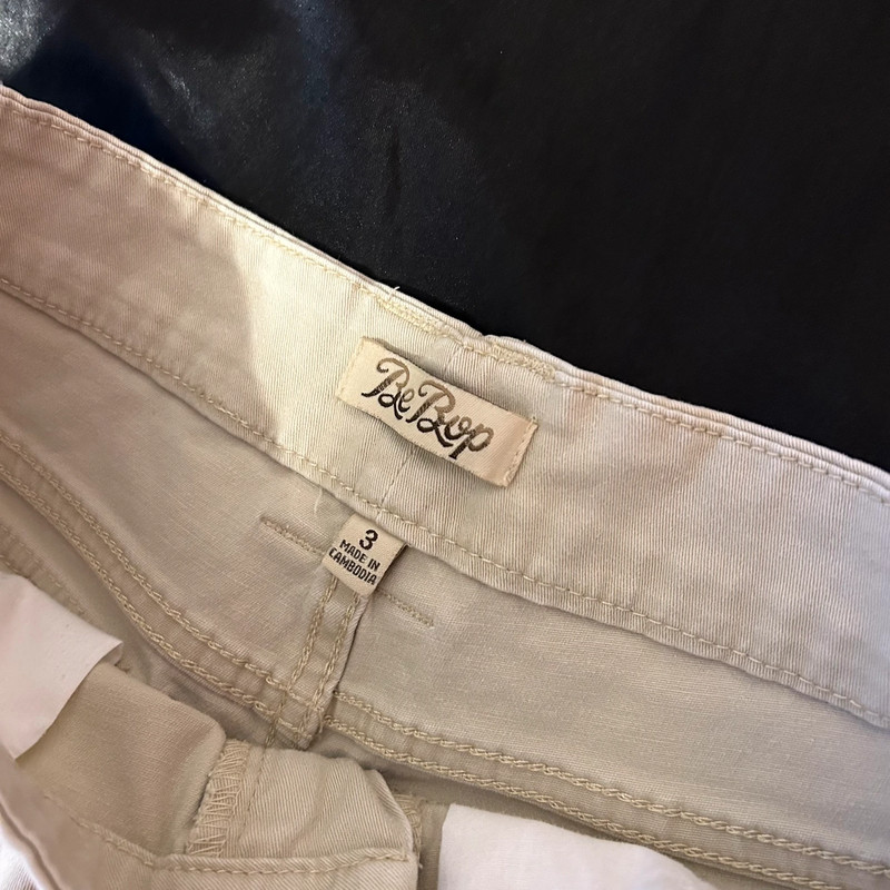 Bebop khaki vintage lowrise mini shorts 2