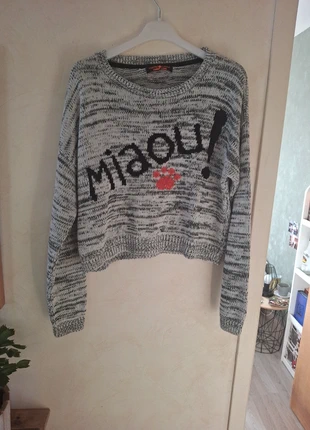 Joli pull Miaou, merk: Cache Cache, staat: Goed, maat: XL / 42 / 14, € 6,00, € 7,00 inclusief Kopersbescherming