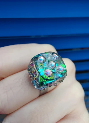 Anillo dado holográfico, marque: LUZ, état: Neuf sans étiquette, taille: Ajustable, 6,00 €, 7,00 € Protection acheteurs incluse