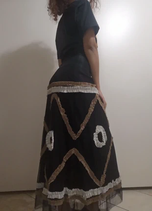 Gonna lunga tulle ricamata🖤y2k🤎, brand: Vintage, condition: Very good, size: S / 36 / 8, €6.00, €7.00 includes Buyer Protection