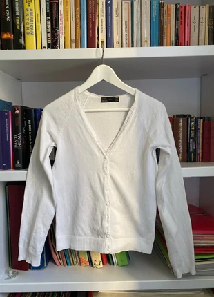 Cardigan di cotone bianco, marque: Zara, état: Très bon état, taille: M / 38 / 10, 8,00 €, 9,10 € Protection acheteurs incluse