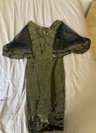 Robe de soirée à paillettes dorées, marque: Ice Cube, état: Neuf sans étiquette, taille: M / 38 / 10, 7,00 €, 8,05 € Protection acheteurs incluse