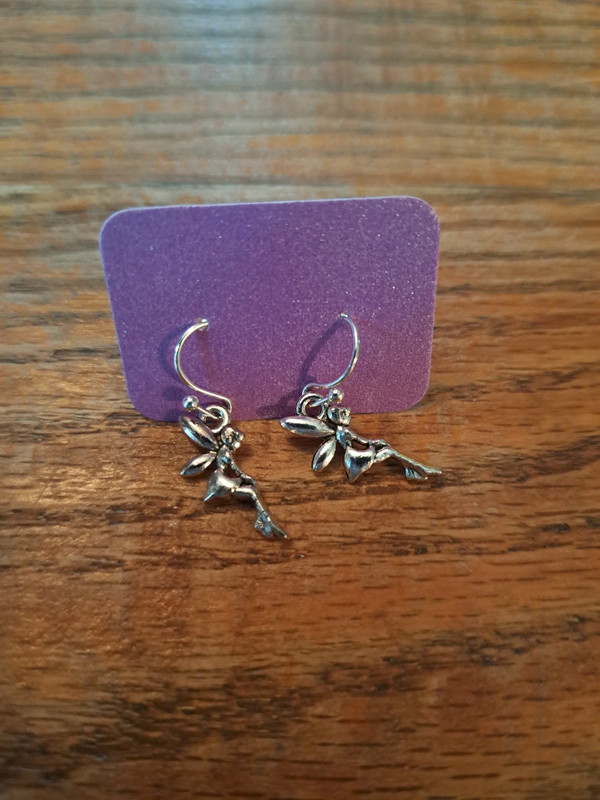 tiny silver fairy earrings 3