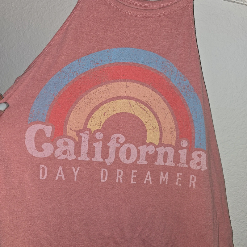 LOL Vintage M rayon blend california dreamer tunic tank top 2