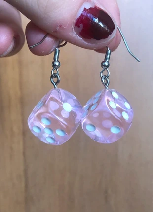 Pendientes de dado rosas, état: Neuf sans étiquette, 1,50 €, 2,28 € Protection acheteurs incluse