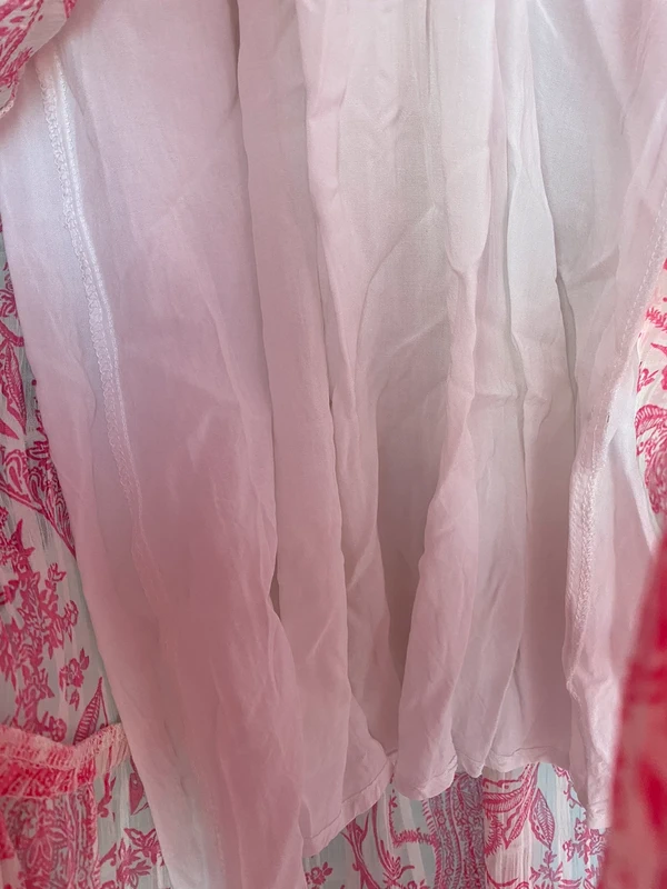 Robe longue rose e beige - photo numéro 5