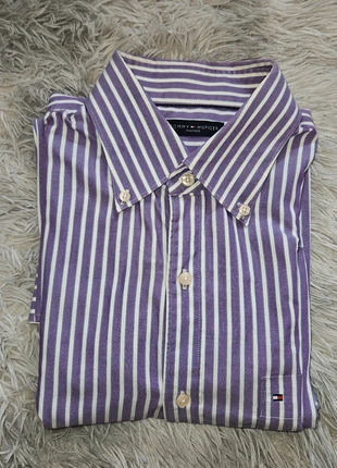 Tommy Hilfiger Tailored Men's Custom Fit Striped Dress Shirt, marca: Tommy Hilfiger, estado: Muy bueno, tamaño: L, 14,95 €, 16,40 € Protección al comprador incluida