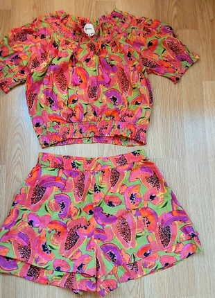 Ensemble d'été de fruits exotiques, brand: Shoeby, condition: New with tags, size: 14 years / 164 cm, €13.00, €14.35 includes Buyer Protection