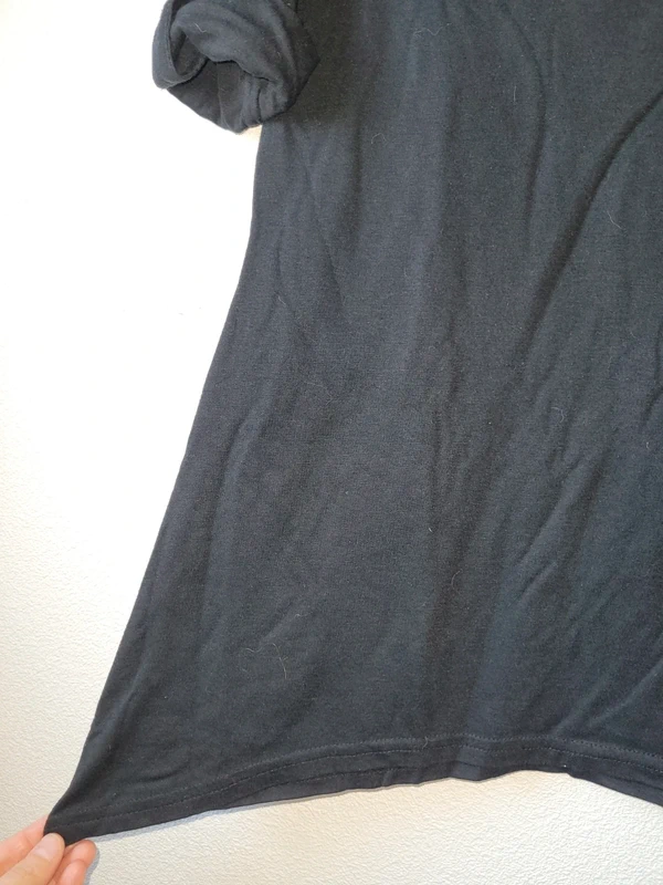 T shirt noir long - photo numéro 4