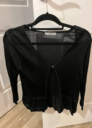 Marks And Spencer Black Beaded Cardigan, brand: Marks & Spencer, condition: Good, size: L / UK 16-18, £3.00, £3.85 includes Buyer Protection